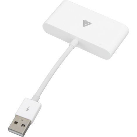 Adaptateur allume-cigare sans fil compact et portable USB Type-C, compatible Android Auto (blanc). (1/5)