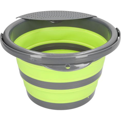Seau pliable 5L grande capacité, multifonctionnel, non toxique, inodore et écologique (1/5)