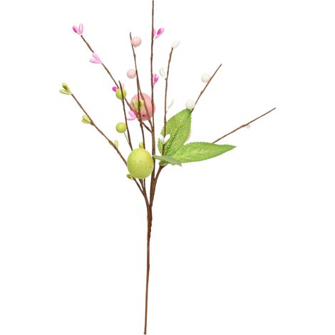 Künstliche Osterblumen, Ostereier, Zweige, Beeren für Blumenarrangements und Tischdekoration, 31 cm (1/2)