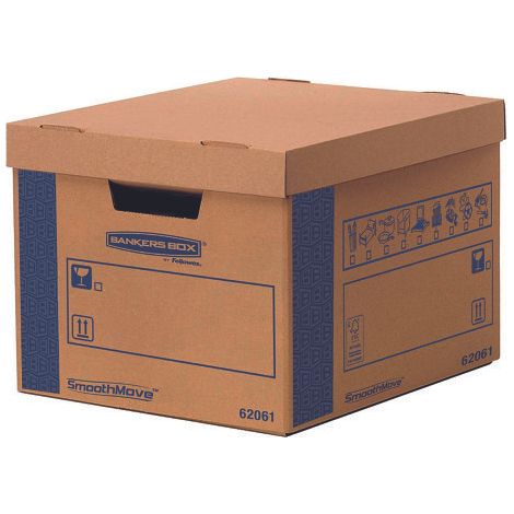 Caisse de déménagement Automatique SmoothMove Prime FastFold Box Fellowes L 43 x l 38,7 x H 28,7 cm - Lot de 5