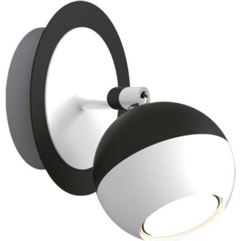 Applique Murale Orientable Noire et Blanche en Saillie pour Ampo