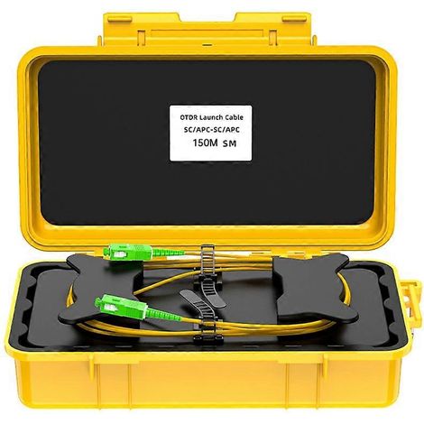 Boîtier de transmission OTDR à fibre optique de 150 mètres, annulateur de zone morte, anneau à fibre optique, câble de transmission OTDR (1/5)