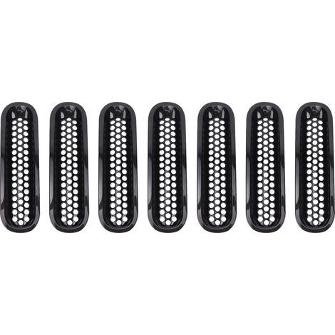 Grille Maillet Avant de Pare-Chocs Noir 7 Pièces pour Jeep Wrangler JK 2007-2017 (1/5)