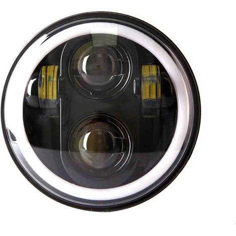Faro delantero LED DRL de 5,75" (1 unidad, 12 V, Harley-Davidson y Honda)