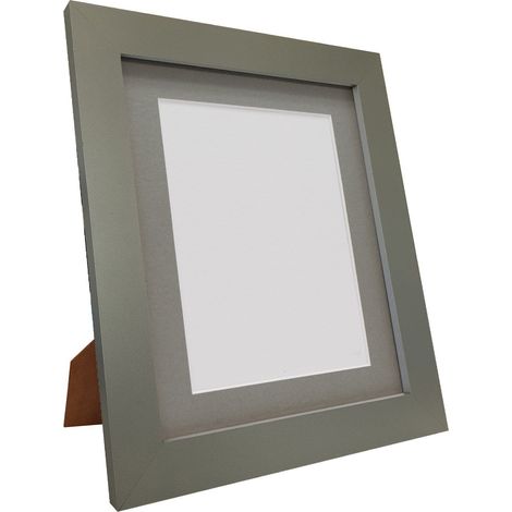 Cadre photo gris foncé avec passe-partout gris foncé 30 x 30 cm Taille de l'image 25,4 x 25,4 cm (1/5)