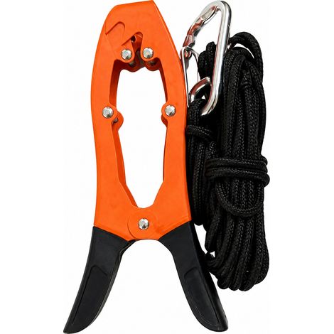 Pinza d'ancoraggio kayak inox 220 mm arancione con moschettone (1/5)