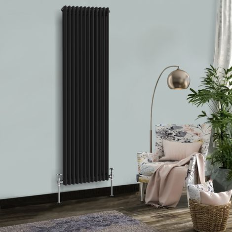 Traditional Vintage Cast Iron Style Radiator Black 2 Column 1800 x 560mm (1/5)