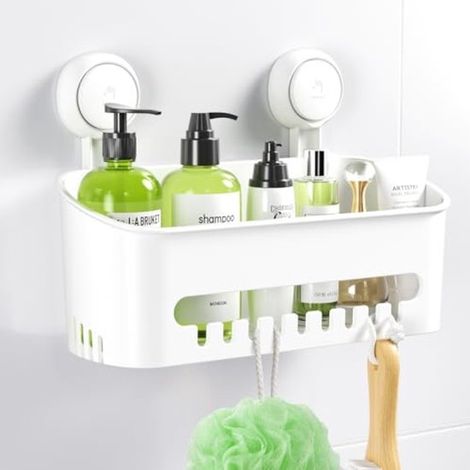 Mensola per doccia con ventose, organizer da bagno impermeabile per shampoo e accessori (1/5)