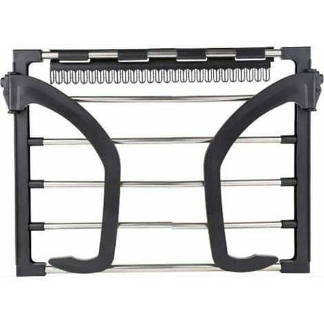 Heizkörper-Kleiderständer, Wäscheständer, Wäscheständer, tragbares Handtuch-Aufbewahrungsregal für den Innenbereich, rundes Rohr, kleine Größe (schwarz, 32–40 cm) FLITI (1/4)