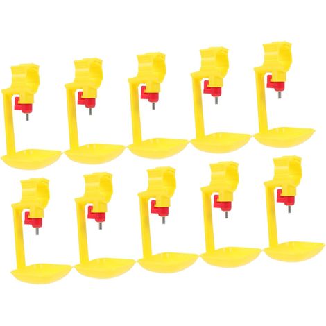 Abreuvoir Automatique pour Poules 10pcs Valve à Bille à 360 Degrés en Plastique et Acier Inoxydable, Grosse Capacité, pour Ferme et Élevage Débutant (1/5)