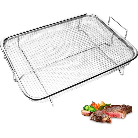 1 Panier Grill, Acier Inoxydable, 30x22x5cm, Pour Four, Cuisson Légumes Et Fruits (1/5)