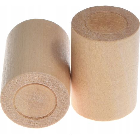 Gardinenstangenendstücke aus Holz, Ø 20 mm, 2 Stück, Kiefernzylinder (1/5)