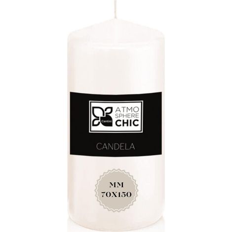 Bougie blanche Ø70 x 150 mm – Longue durée anti-goutte, parfaite pour atmosphère relaxante et décoration maison, non parfumée (1/5)
