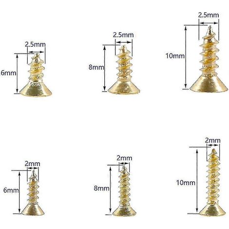 1200 vis autotaraudeuses à tête plate cruciforme pour charnières de portes de placard, vis multifonctions pour accessoires électroniques, kit de micro-vis Gol (1/3)