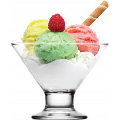 Coupes à Dessert sur Pied 180 ml, Verre, Set de 6