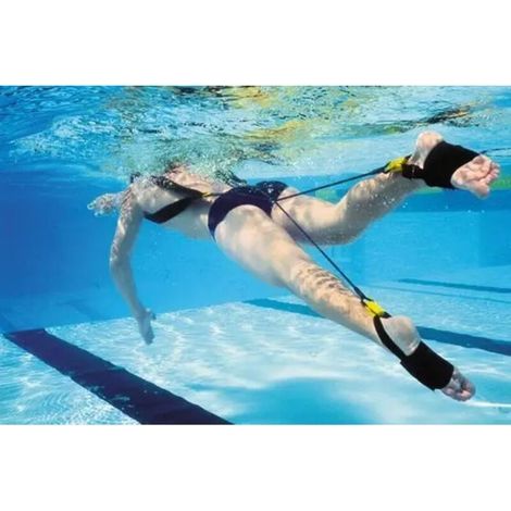 Ensemble de ceinture de résistance élastique de 4 m pour l'entraînement à la natation en piscine, réglable et sécuritaire pour adultes et enfants - zysd (1/4)