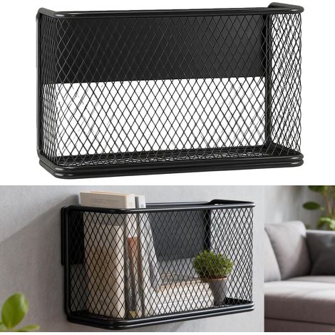 Paniers Magnétiques, Panier De Rangement Magnétique, Étagère Magnétique, Aucune Installation Requise, Porte Épices Magnétique Frigo Pour Le Rangement Et L'organisation De La Cuisine, Noir (1/5)