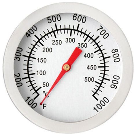 Barbecue Thermometer, Stainless Steel Oven Thermometer Max 500°C/1000°F Analog Display Thermometer for Oven, Pizza Oven, Wood Oven (1/4)