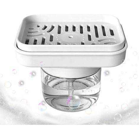 Distributeur savon vaisselle cuisine pompe à liquide à poussoir Distributeur de savon liquide avec porte-éponge Pour Maison Salle De Bain Évier Comptoir Douche Cellier Dortoir (1/5)