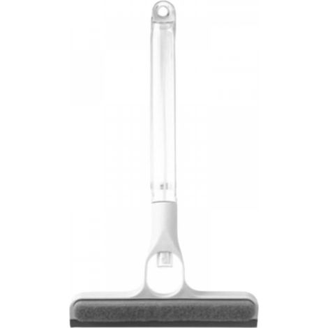 Raclette de nettoyage de vitres 3 en 1, outil de nettoyage de vitres, raclette de douche (blanc, manche court - 1 pièce) (1/5)
