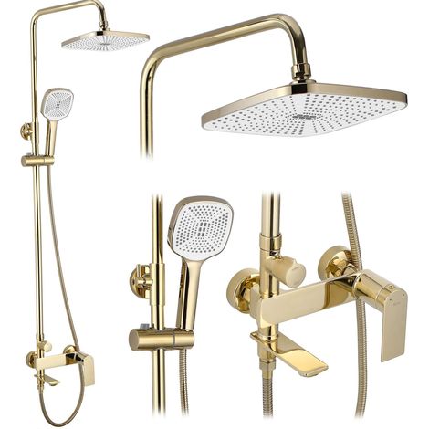 Shower Set with Spout REA Storm Gold