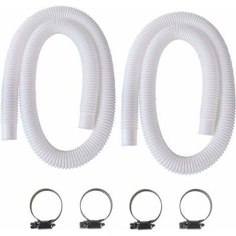 Tuyau de Piscine, 2Pcs 32mm Tuyau pour Piscine Hors Sol, 150cm/59in Tuyau pour Pompe de Piscine pour Intex 330 GPH, 530 GPH et 1000 GPH (1/5)