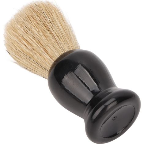 Brosse de Rasage Noir pour Homme, Poils Synthétiques Doux, Crémeuse et Facile à Mousser - Parfaite pour Salon, Maison et Déplacements (1/5)