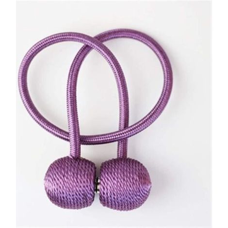 Embrasse Rideaux - Magnétique - Polyester - 49cm - Violet (1/4)