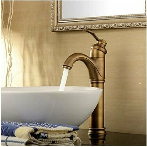 Miscelatore lavabo retrò, rubinetto lavabo in stile antico con altezza 325 mm