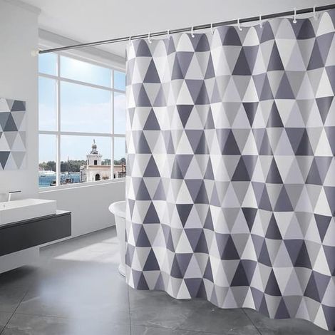 Ecleanfy - Rideau de douche REMAKE imperméable et lavable, 100 x 200 cm - Parfait (1/5)