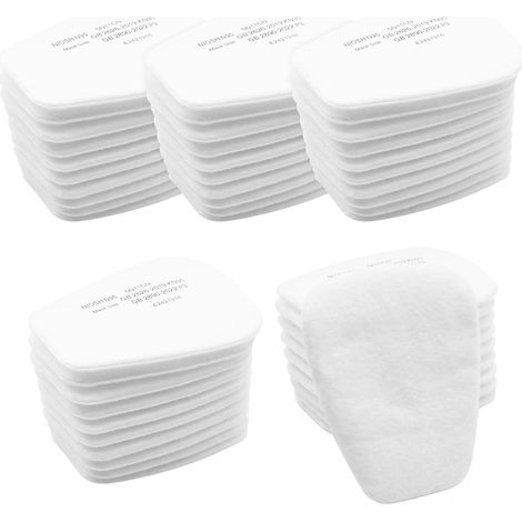 50 Pcs 5N11 CN Respirator Mask Filter Cotton Filter Dust Filter 6000 6200 6800 7502 for Paint and Fine Dust (1/5)