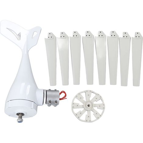 Générateur éolien 500 W avec contrôleur MPPT, turbine éolienne à 8 pales pour camping-car, bateau et abri, 48 V nominal (1/5)