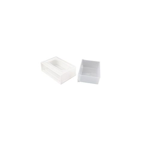 Boîte de rangement en PP, boîte de rangement de table transparente avec tiroir, porte-chaussettes et vêtements pour la maison et la chambre (1/5)