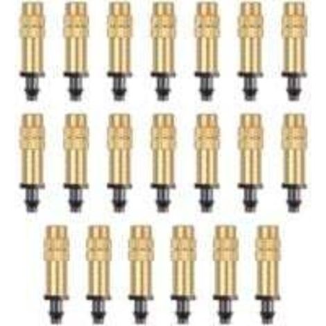Buses de brumisation réglables en laiton – Lot de 20 pièces – Atomisation uniforme pour irrigation de jardins et serres – Connecteur compatible 4/7 - HOUSE20