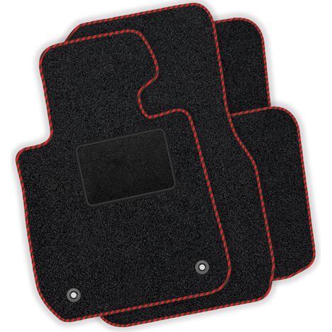 [SP]VW012 rot – Satz Velours-Fußmatten – Automatten passend für: Volkswagen Golf V (2003–2009), Volkswagen Golf VI (2008–2012), Volkswagen Jetta V (2005–2011), Volkswagen Scirocco III (2008–2017), rot (1/5)