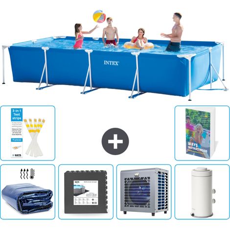 Intex Piscina con estructura Rectangular - 450x220x84 cm - 7-piezas S16 (1/5)