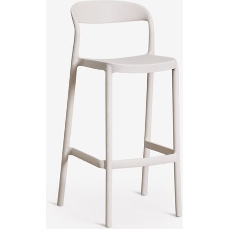 Pack de 2 taburetes altos apilables en polipropileno Brenza SKLUM       