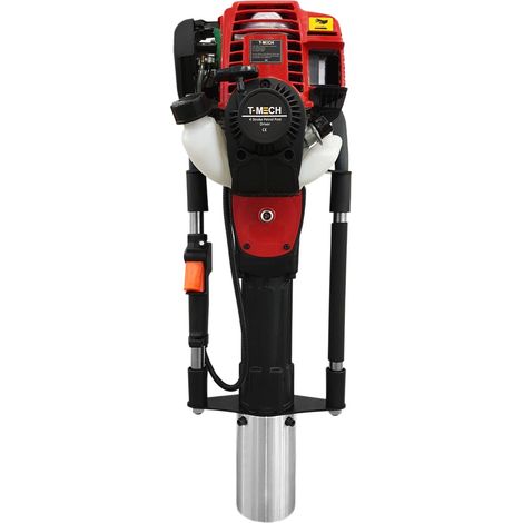 T-Mech - Battipalo con 4 Accessori Diametro 20-49mm / 100mm / 70-80mm / 50-69mm Motore Benzina 4 Tempi per Fissare Pali, Paletti e Staccionate (1/5)