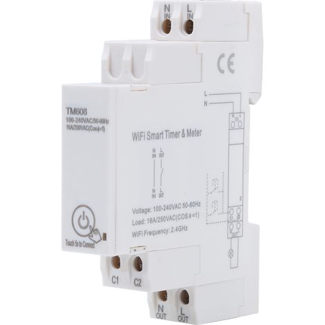 Compteur énergétique WiFi 2.4GHz TM608, monophasé 16A 100-240V, prise intelligente avec minuterie, mesure de consommation électrique (1/5)