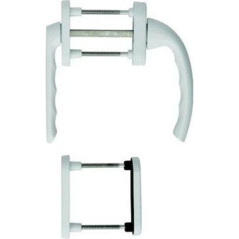 Ensemble sur rosace pour porte fenêtre saillie réduite ATLANTA blanc RAL 9016 - HOPPE