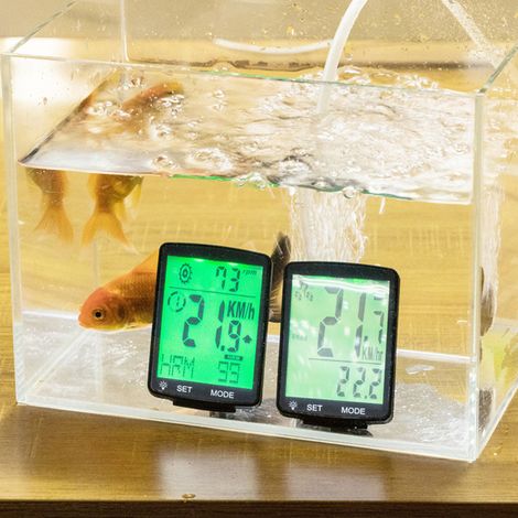 Compteur de vélo multifonction sans fil avec écran LCD, étanche, 2,8 pouces, résistant à la pluie, compteur de vitesse et odomètre. (1/4)
