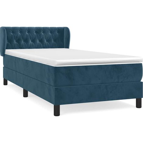 Maison Exclusive - Cama box spring con colchón terciopelo azul os (1/5)