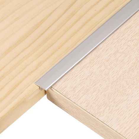 6Pcs 2.9ft x 0.47" Profilés De Transition En T Pour Sol, Bords En Alliage D'Aluminium Pour Remplir Entre Lames De Parquet, Carrelage Et Sols En Vinyle, Couleur Argenté (1/5)