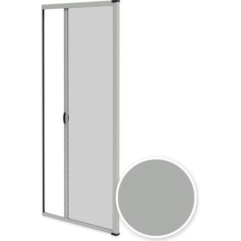 Moustiquaire Porte ALU Gris Clair – L 140 x H 230 cm Recoupable – Store Anti-Moustique
