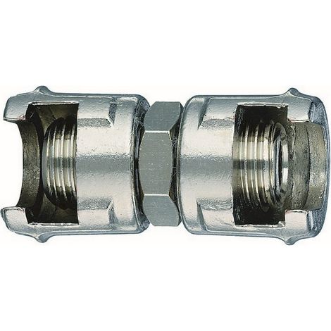 10PZ RACCORDO DI GIUNZIONE PER COMPRESSORI 2 DADI FRESATI