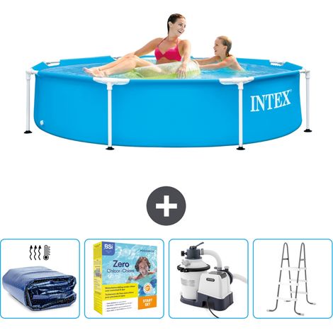 Piscine Intex Cadre Rond - 244 x 51 cm - Bleue - Incluse Accessoire CB71 (1/5)