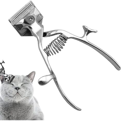 x Handschere – Pflegezubehör – Leises Schneiden für Hunde, Katzen und Schafe – Kohlenstoffstahl – Silber – 15,5 x 4 x 2,5 cm (1/5)