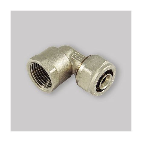 Gomito/Raccordo Curvo Femmina 1" Ø32 Multistrato A Stringere Completo Di Kit (1/2)