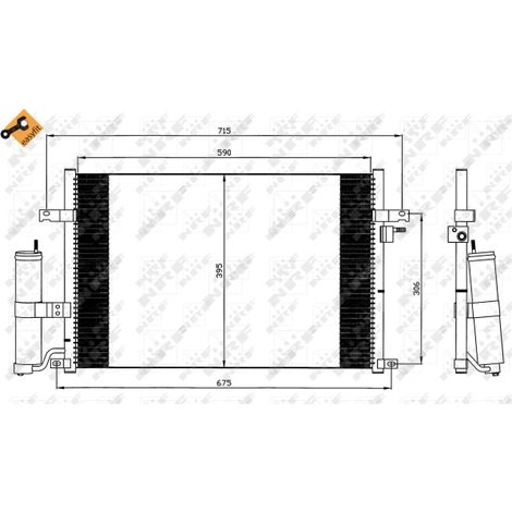 Condenseur, climatisation NRF 35573 CHEVROLET 96484931 96804274 96837834