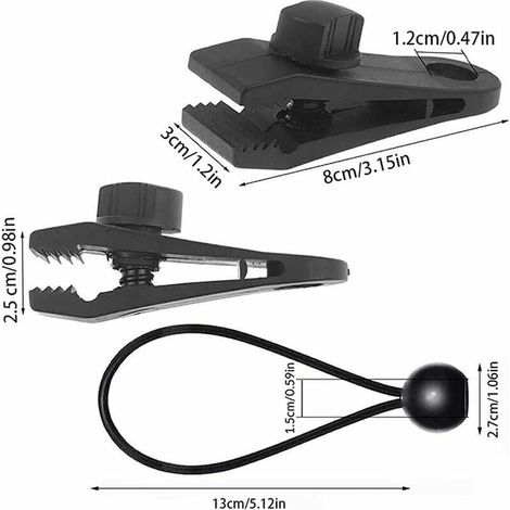 Accessori da Campeggio Set di 20 Ganci per Tende Riciclabili con 10 Corde Intrecciate - Sicuri e Duraturi (1/3)